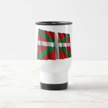 Bandera que agita de País Vasco (Euskadi) Taza
