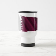 Bandera que agita de Qatar Taza De Café
