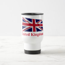 Bandera que agita de Reino Unido con nombre Taza De Café