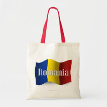 Bandera que agita de Rumania Bolsa Lienzo