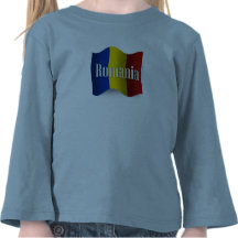Bandera que agita de Rumania Camiseta
