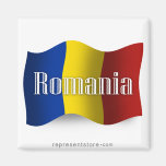 Bandera que agita de Rumania Iman Para Frigorífico