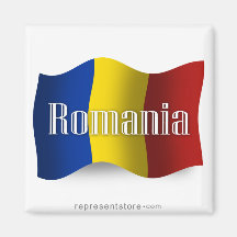 Bandera que agita de Rumania Iman Para Frigorífico