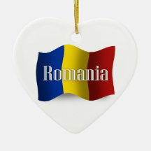 Bandera que agita de Rumania Ornamentos De Reyes