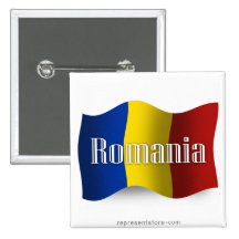 Bandera que agita de Rumania Pin