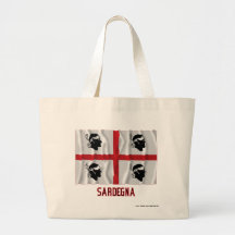 Bandera que agita de Sardegna con nombre Bolsas De Mano