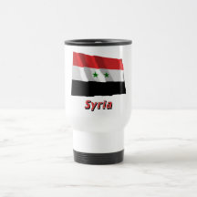 Bandera que agita de Siria con nombre Tazas De Café