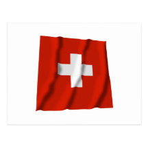 Bandera que agita de Suiza Postal