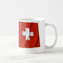 Bandera que agita de Suiza Tazas De Café
