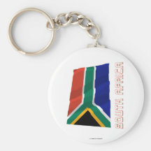 Bandera que agita de Suráfrica con nombre Llaveros