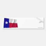 Bandera que agita de Tejas Pegatina De Parachoque
