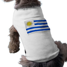 Bandera que agita de Uruguay Ropa De Perro