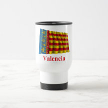 Bandera que agita de Valencia con nombre Taza