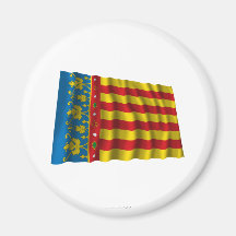 Bandera que agita de Valencia Imán De Frigorífico