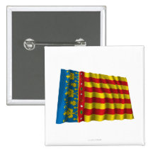 Bandera que agita de Valencia Pin