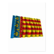 Bandera que agita de Valencia Tarjetas Postales