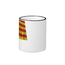 Bandera que agita de Valencia Tazas De Café