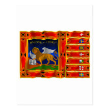 Bandera que agita de Véneto Tarjeta Postal