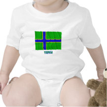 Bandera que agita de Vepsia con nombre Camisetas