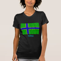 Bandera que agita de Vepsia con nombre Camisetas