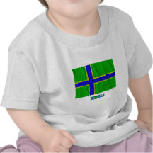 Bandera que agita de Vepsia con nombre Camisetas