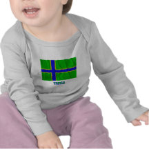 Bandera que agita de Vepsia con nombre Camisetas