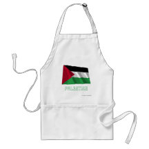 Bandera que agita del movimiento palestino con nom delantales