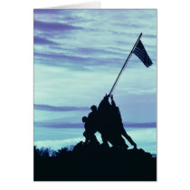 Bandera que aumenta en los notecards de Iwo Jima tarjetas