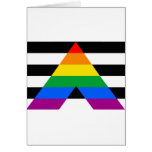 Bandera recta del aliado tarjeton