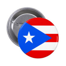 Bandera redonda de Puerto Rico Pin