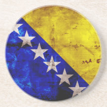 Bandera resistida de Bosnia Posavasos Diseño