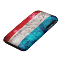 Bandera resistida de Luxemburgo Case-Mate iPhone 3 Protectores
