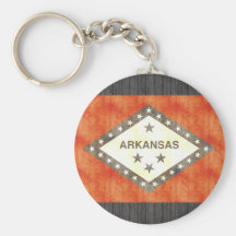 Bandera retra de Arkansas del vintage Llavero Personalizado
