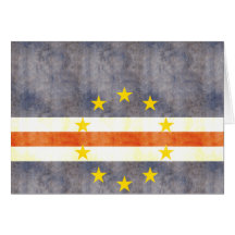 Bandera retra de Cabo Verde del vintage Tarjetón