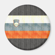 Bandera retra de Eslovenia del vintage Imán De Frigorífico