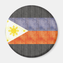 Bandera retra de Filipinas del vintage Imán Para Frigorifico