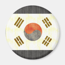 Bandera retra de la Corea del Sur del vintage Imán