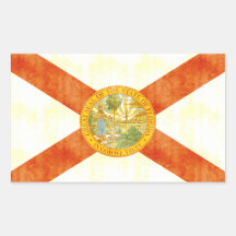 Bandera retra de la Florida del vintage Pegatina