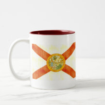 Bandera retra de la Florida del vintage Tazas