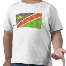 Bandera retra de Namibia del vintage Camisetas