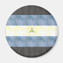 Bandera retra de Nicaragua del vintage Iman De Frigorífico