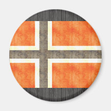 Bandera retra de Noruega del vintage Imán De Frigorifico