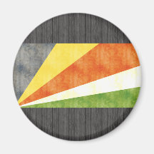 Bandera retra de Seychelles del vintage Imán Para Frigorífico