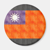 Bandera retra de Taiwán del vintage Imanes Para Frigoríficos