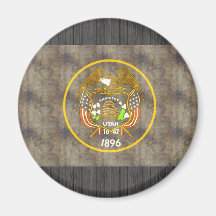 Bandera retra de Utah del vintage Iman De Frigorífico