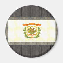 Bandera retra de Virginia Occidental del vintage Imanes De Nevera