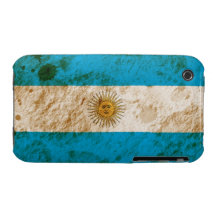 Bandera rugosa de Argentina iPhone 3 Case-Mate Cárcasa