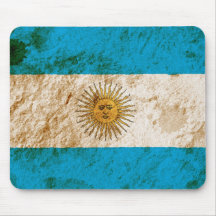 Bandera rugosa de Argentina Tapete De Ratón