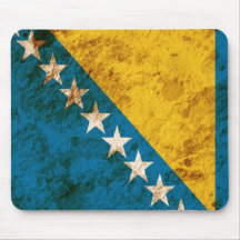 Bandera rugosa de Bosnia y Hercegovina Alfombrilla De Raton