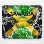 Bandera salpicada agua Mousepad de Jamaica Tapetes De Ratón